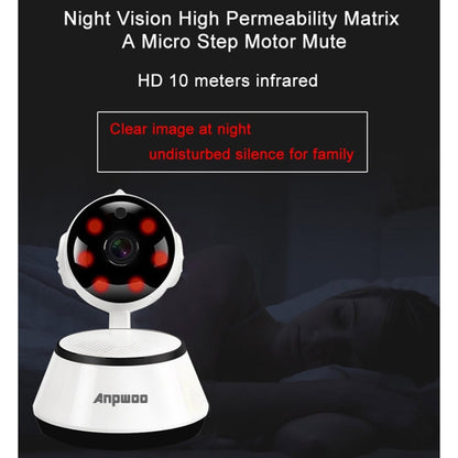 กล้อง IP Anpwoo YT001 720P HD WiFi พร้อมไฟ LED อินฟราเรด 6 ชิ้นรองรับการตรวจจับการเคลื่อนไหวและการมองเห็นตอนกลางคืนและการ์ด TF (สูงสุด 64GB), YT001