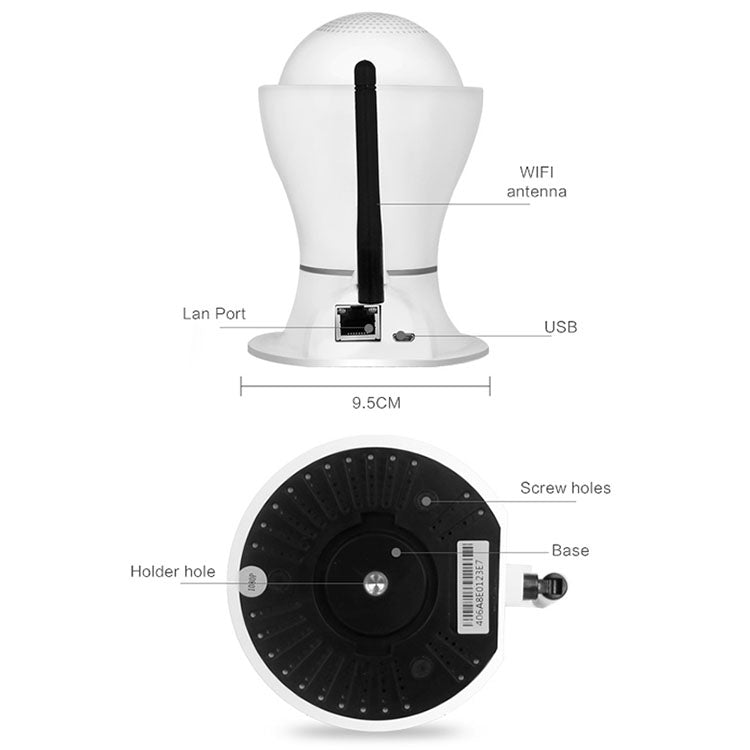 Anpwoo Hercules กล้อง IP GM8135+SC2145 1080P HD WiFi รองรับการตรวจจับการเคลื่อนไหวและการมองเห็นกลางคืนแบบอินฟราเรดและการ์ด TF (สูงสุด 128GB), Hercules
