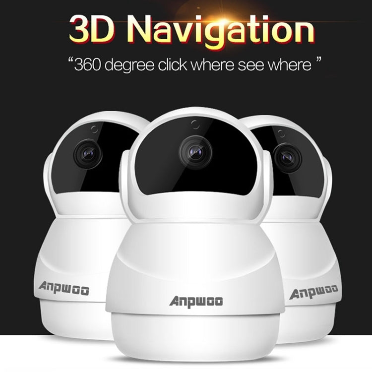 Anpwoo Warrior GM8135+SC2145 กล้อง IP HD 1080P HD WiFi รองรับการตรวจจับการเคลื่อนไหวและการมองเห็นกลางคืนแบบอินฟราเรดและการ์ด TF (สูงสุด 128GB), Warrior