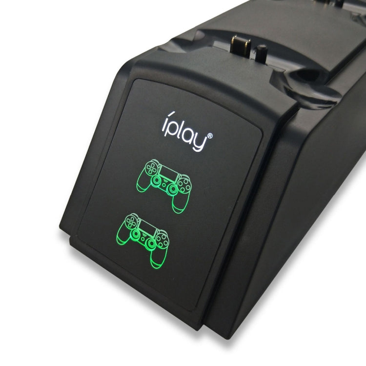 Iplay Dual Port แท่นชาร์จแท่นวาง/แท่นชาร์จคอนโทรลเลอร์สำหรับ Sony Playstation 4 PS4 & Slim PS4 Pro พร้อมจอแสดงผล LED แสดงสถานะหน้าจอ, HBP-119