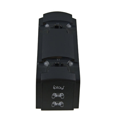 Iplay Dual Port แท่นชาร์จแท่นวาง/แท่นชาร์จคอนโทรลเลอร์สำหรับ Sony Playstation 4 PS4 & Slim PS4 Pro พร้อมจอแสดงผล LED แสดงสถานะหน้าจอ, HBP-119
