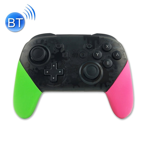 คอนโทรลเลอร์เกมไร้สาย Pro พร้อมฟังก์ชั่นการสั่นสะเทือนภาพหน้าจอสำหรับ Nintendo Switch, For Nintendo-Switch (Green Pink)