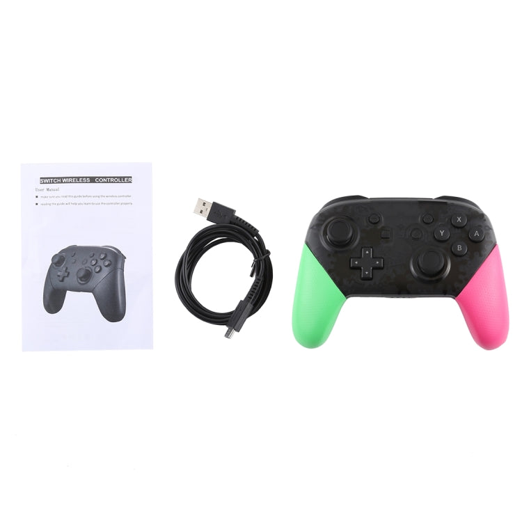 คอนโทรลเลอร์เกมไร้สาย Pro พร้อมฟังก์ชั่นการสั่นสะเทือนภาพหน้าจอสำหรับ Nintendo Switch, For Nintendo-Switch (Green Pink)