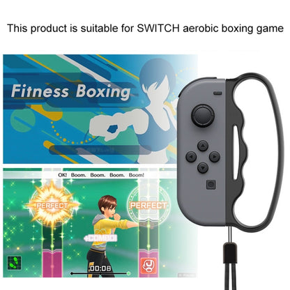 IPlay Small Handle Boxing Grip ด้ามจับเกมแพดพร้อมสายรัดสำหรับสวิตช์ Joy-Con, Black, Red