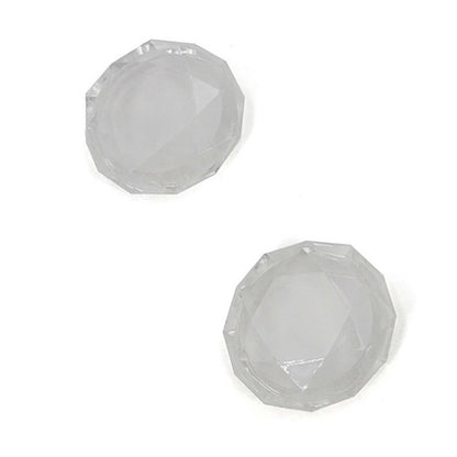 2 ชิ้น Diamond Texture Games Grip Caps สำหรับ PS5, Clear White, Green, Blue, Red