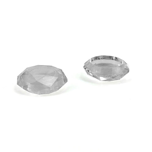 2 ชิ้น Diamond Texture Games Grip Caps สำหรับ PS5, Clear White, Green, Blue, Red
