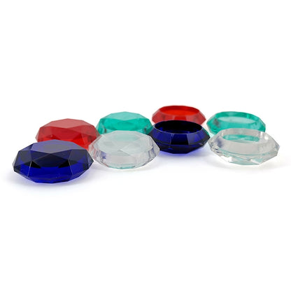 2 ชิ้น Diamond Texture Games Grip Caps สำหรับ PS5, Clear White, Green, Blue, Red