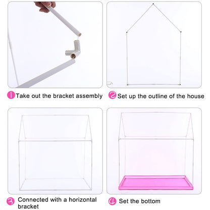 ครัวเรือนเด็กพิมพ์เล่นเต็นท์บ้านเกมขนาดเล็ก, (Black White), (Pink), (Green), (Light Pink)