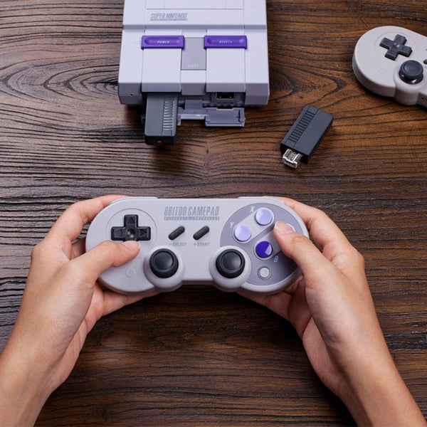 8BitDo ตัวรับสัญญาณ Retro สำหรับอะแดปเตอร์บลูทูธ Mini NES SNES Classic Edition