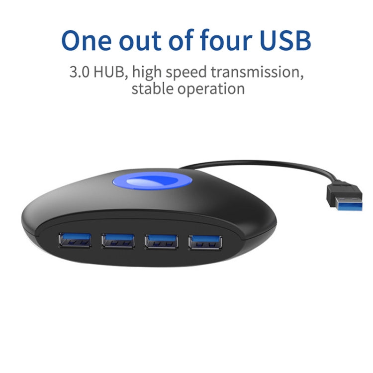 KJH P5-015 4 in 1 Hub Converter USB 3.0 Blue Light ขยายอะแดปเตอร์ Splitter Charger Connector Splitter สำหรับ PS5 /Xbox Series X, KJH P5-015