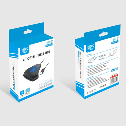 KJH P5-015 4 in 1 Hub Converter USB 3.0 Blue Light ขยายอะแดปเตอร์ Splitter Charger Connector Splitter สำหรับ PS5 /Xbox Series X, KJH P5-015