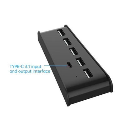 KJH P5-008 6 in 1 USB Splitter Expander Hub Adapter สำหรับ PS5, KJH P5-008