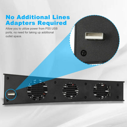 KJH P5-009 คอนโซลพัดลมระบายความร้อนสำหรับ PS5, P5-009(Black), P5-009(White)