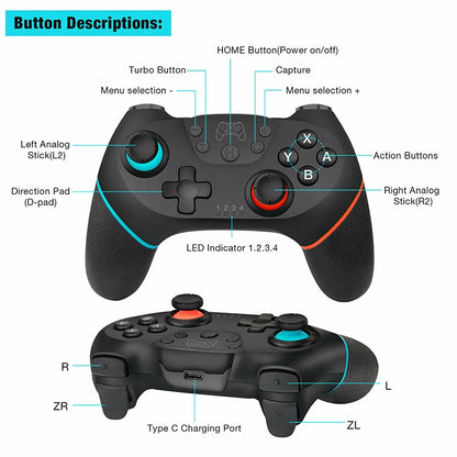 คอนโทรลเลอร์เกมเกมแพด Bluetooth Joypad สำหรับ Switch Pro, For Switch Pro