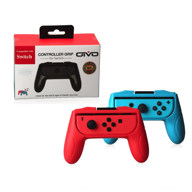 OIVO 2 PCS ซ้ายและขวาเกม Handle Grip Controller สำหรับ Nintendo Switch Joy-con Grip, Red And Bule