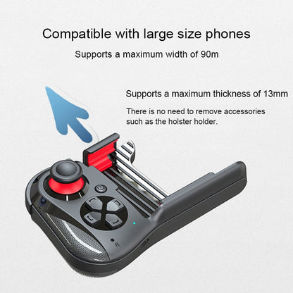 MOCUTE-059 Bluetooth 4.0 เกมแพด Bluetooth มือซ้ายสองโหมดสำหรับโทรศัพท์ขนาด 6.5-7.2 นิ้วรองรับการเชื่อมต่อ Android / IOS โดยตรงและการเล่นโดยตรง