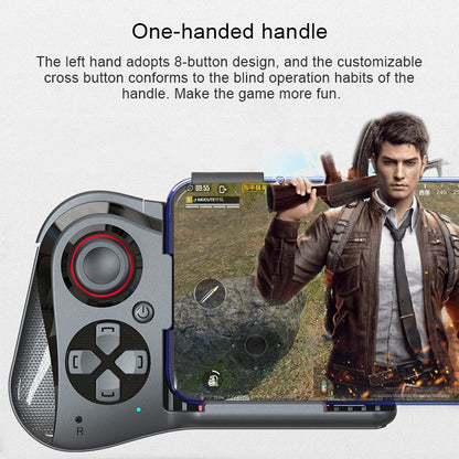 MOCUTE-059 Bluetooth 4.0 เกมแพด Bluetooth มือซ้ายสองโหมดสำหรับโทรศัพท์ขนาด 6.5-7.2 นิ้วรองรับการเชื่อมต่อ Android / IOS โดยตรงและการเล่นโดยตรง