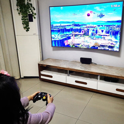 ตัวควบคุมเกมแบบใช้สายแถบตกแต่งสามจุดสำหรับ Nintendo NGC, For Nintendo NGC(Black)