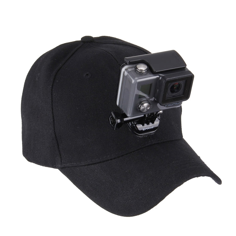 หมวกเบสบอล Topi หมวกกันแดดกลางแจ้งพร้อมที่วางขาตั้งกล้องสำหรับ GoPro & SJCAM และ Xiaomi Xiaoyi Sport Action Camera