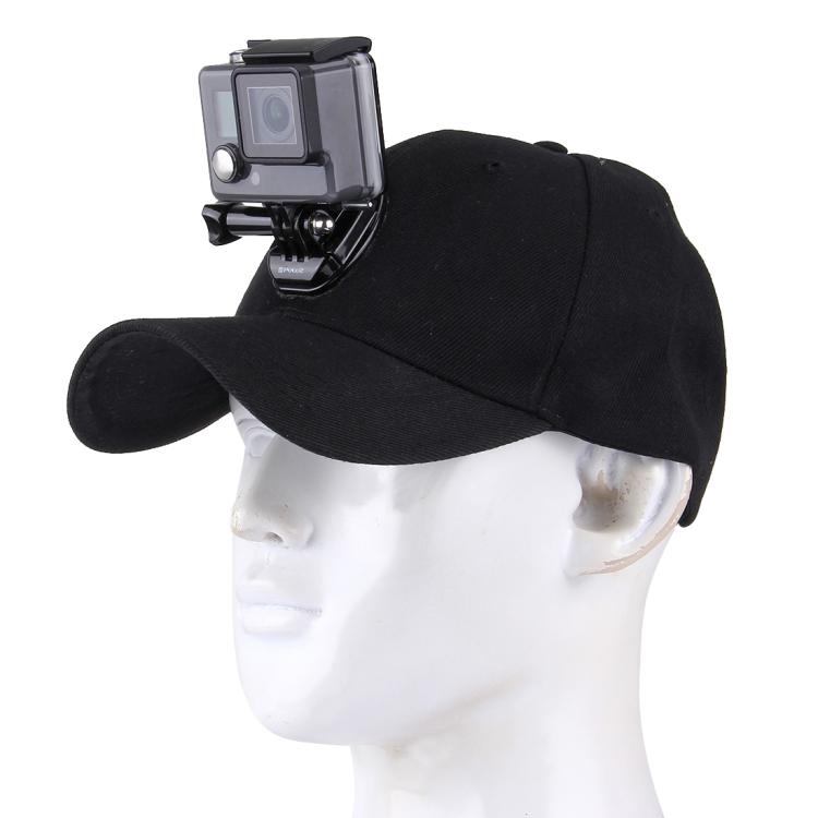 หมวกเบสบอล Topi หมวกกันแดดกลางแจ้งพร้อมที่วางขาตั้งกล้องสำหรับ GoPro & SJCAM และ Xiaomi Xiaoyi Sport Action Camera