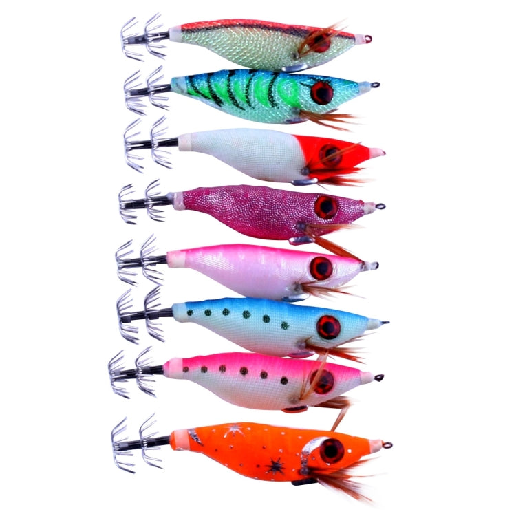 HENGJIA HENG JIA SJ011 8 ชิ้น 10cm Noctilucent พลาสติก Hard Baits ปลาหมึกเหยื่อตกปลาชุดเหยื่อตกปลาเหยื่อ, การจัดส่งสีสุ่ม