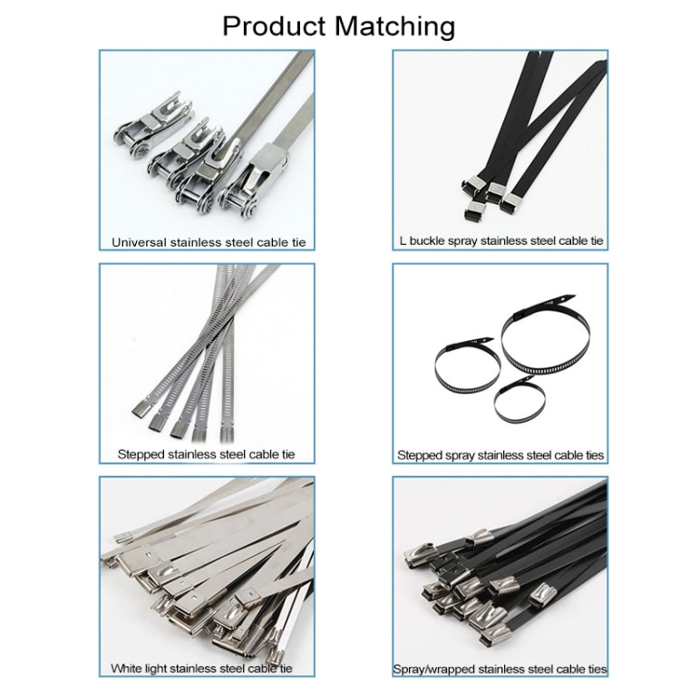 Zip Tie ความตึงเครียดอัตโนมัติตัดปืนพิเศษคีมยึดเครื่องมือสำหรับสายสแตนเลสผูกกว้าง 4.6-12 มม., XN-LQG