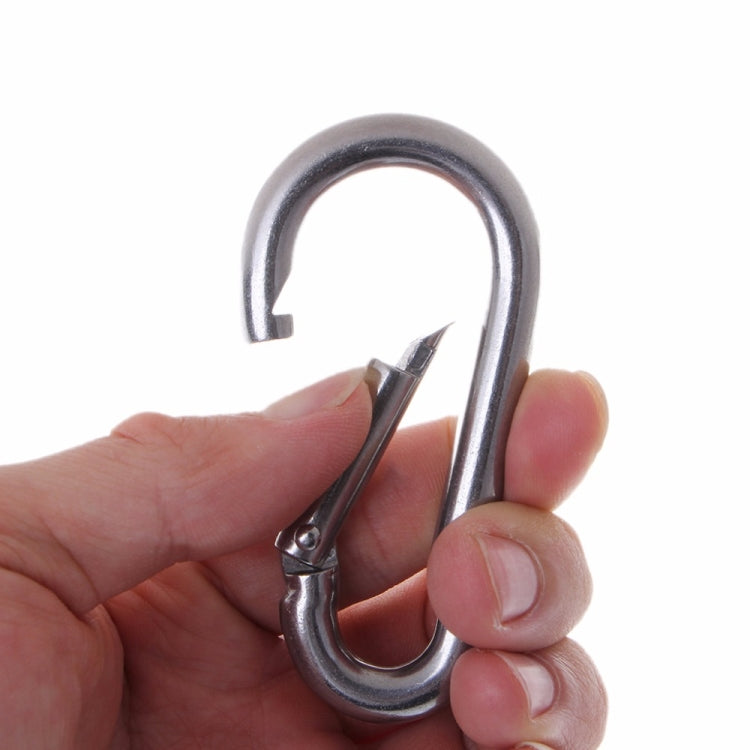 M11 สแตนเลสสตีล Carabiner ฤดูใบไม้ผลิ Hook Multi-tool Mountaineering Buckle Lock แคมป์ปิ้ง ตะขอเชือก, เส้นผ่านศูนย์กลางภายใน: 10.84 มม., M11