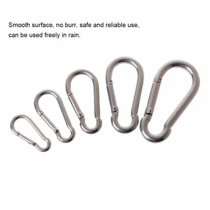 M11 สแตนเลสสตีล Carabiner ฤดูใบไม้ผลิ Hook Multi-tool Mountaineering Buckle Lock แคมป์ปิ้ง ตะขอเชือก, เส้นผ่านศูนย์กลางภายใน: 10.84 มม., M11