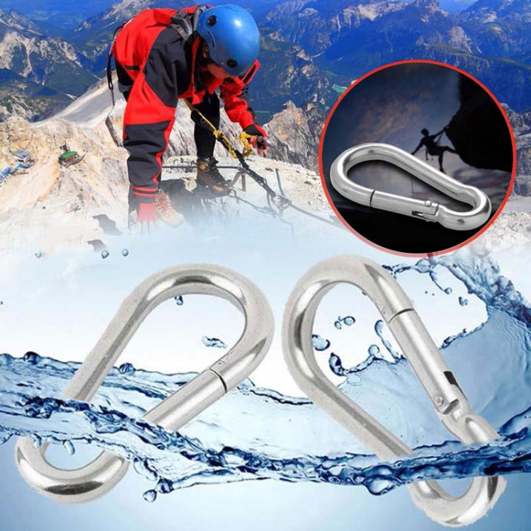M11 สแตนเลสสตีล Carabiner ฤดูใบไม้ผลิ Hook Multi-tool Mountaineering Buckle Lock แคมป์ปิ้ง ตะขอเชือก, เส้นผ่านศูนย์กลางภายใน: 10.84 มม., M11