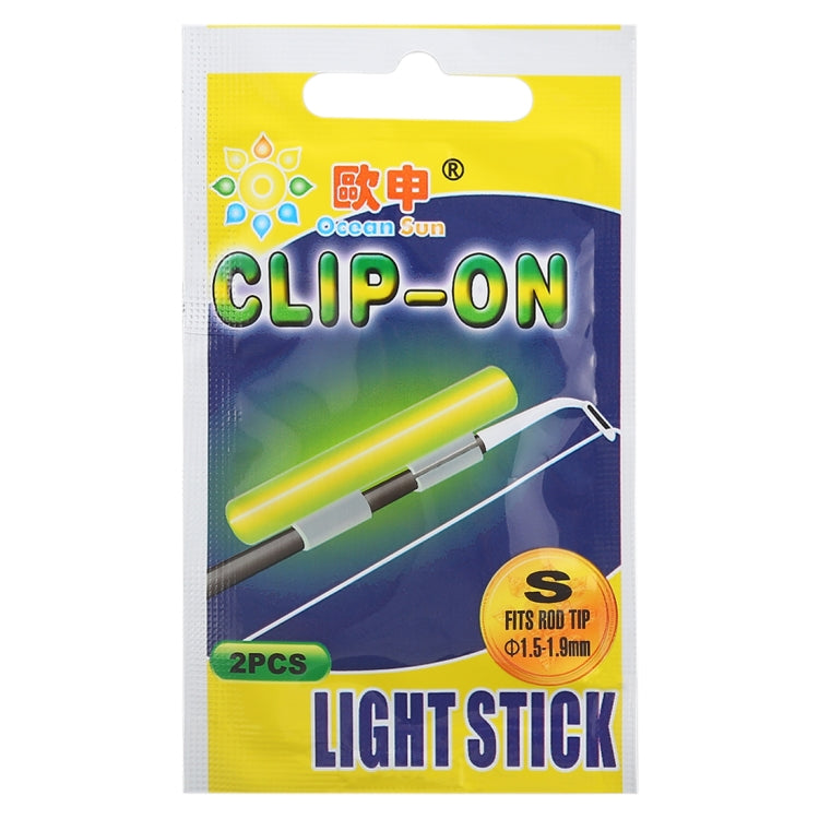 10 แพ็ค OCEAN SUN Clip-On Luminous Float Night Fishing Light Stick, S, เหมาะกับปลายก้าน 1.5-1.9 มม., Clip-On, S