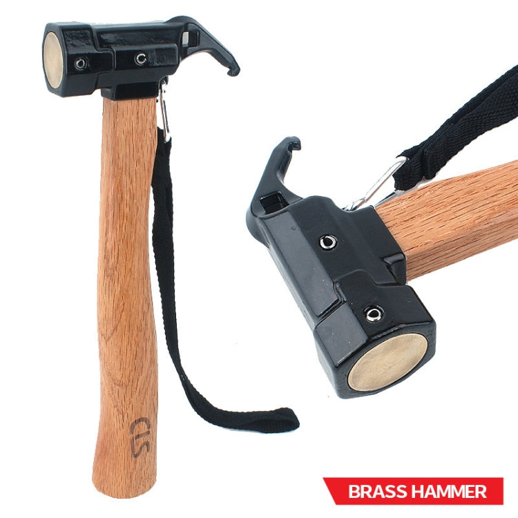 CLS-ทองเหลืองหกเหลี่ยมกลางแจ้งทองเหลือง Multi-Function Nail Puller ค้อนฉลาม, Shark Hammer