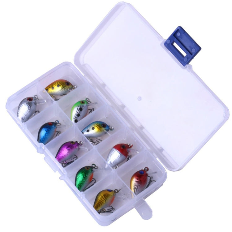 HENGJIA 10 ชิ้น 3cm / 1.5g Luya Rock ประมง เหยื่อล่อ Bionic ชุด พร้อมกล่องพลาสติก, Box014