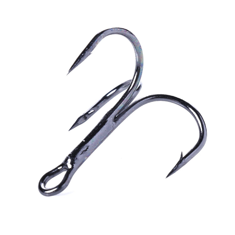 HENGJIA 20 PCS Classic Black High Carbon Steel ประมง ตะขอแหลมสามขากรรไกร, 10# FH022