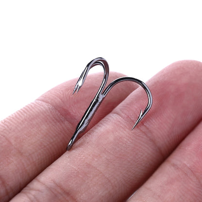 HENGJIA 20 PCS Classic Black High Carbon Steel ประมง ตะขอแหลมสามขากรรไกร, 10# FH022