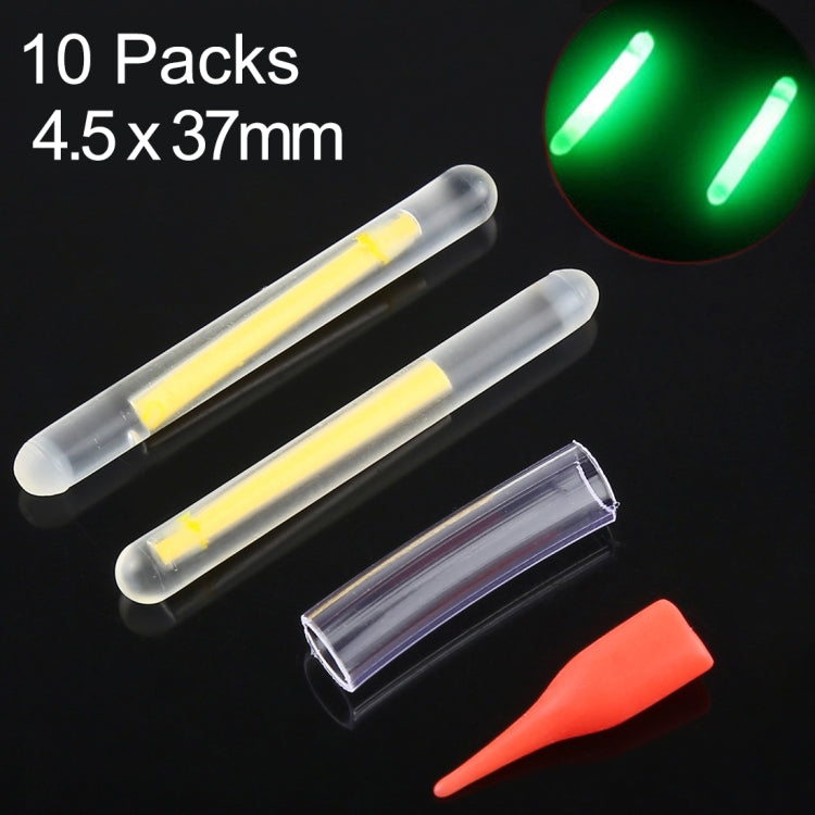 10 แพ็ค OCEAN SUN Luminous Float Night Fishing Light Stick ทัศนวิสัย: 30 ม. ขนาด: 4.5 x 37 มม., Visibility: 30m