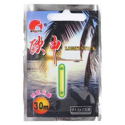 10 แพ็ค OCEAN SUN Luminous Float Night Fishing Light Stick ทัศนวิสัย: 30 ม. ขนาด: 4.5 x 37 มม., Visibility: 30m