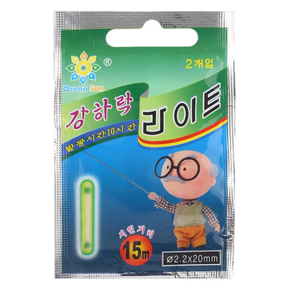 10 แพ็ค OCEAN SUN Ultrafine Luminous Float Night Fishing Light Stick, การมองเห็น: 15 ม., ขนาด: 2.2 x 20 มม., Ultrafine, Visibility: 15m