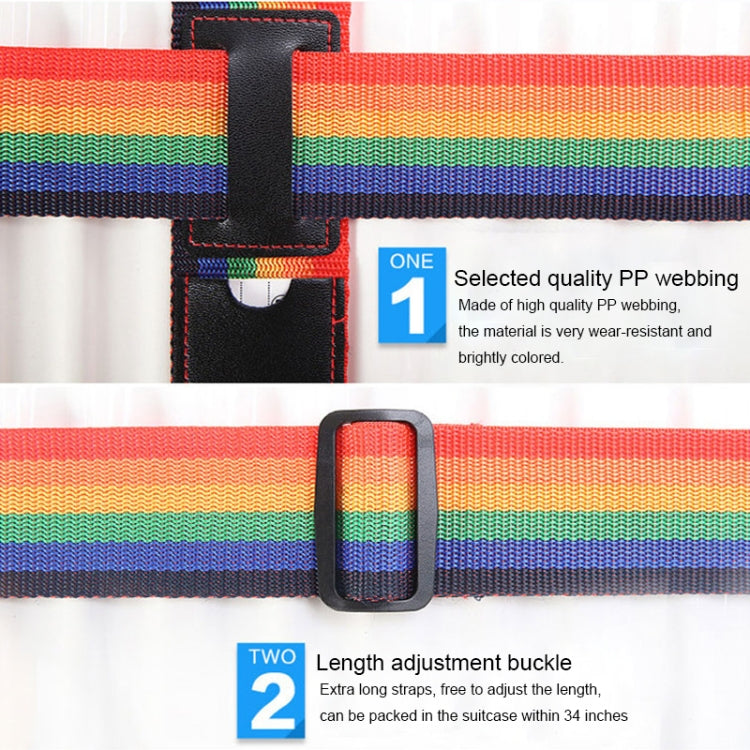 Cross Rainbow Elastic Telescopic Bag Bungee กระเป๋าเดินทางบรรจุเข็มขัดกระเป๋าเดินทางสายรัดคงที่