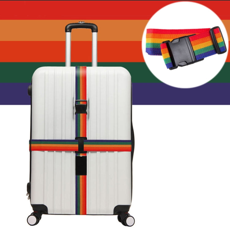 Cross Rainbow Elastic Telescopic Bag Bungee กระเป๋าเดินทางบรรจุเข็มขัดกระเป๋าเดินทางสายรัดคงที่