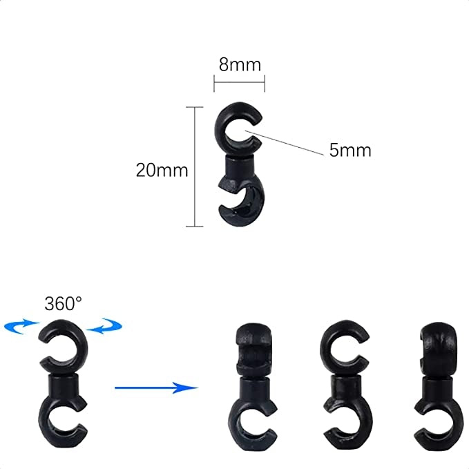20 ชิ้น ZTTO จักรยาน MTB สายเบรก S สไตล์คลิปจัดส่งสีสุ่ม, ZTTO S Bicycle Style Clips