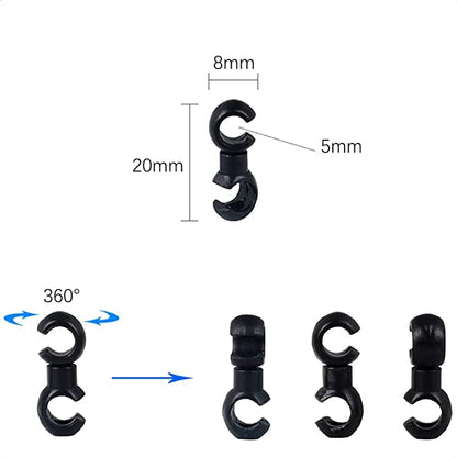 20 ชิ้น ZTTO จักรยาน MTB สายเบรก S สไตล์คลิปจัดส่งสีสุ่ม, ZTTO S Bicycle Style Clips