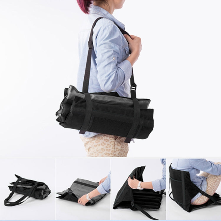 เบาะนั่งพับกลางแจ้งพร้อมพนักพิง ขนาด: 78*40*2ซม, CLS Folding Stool(Red), Folding Seat(Black)