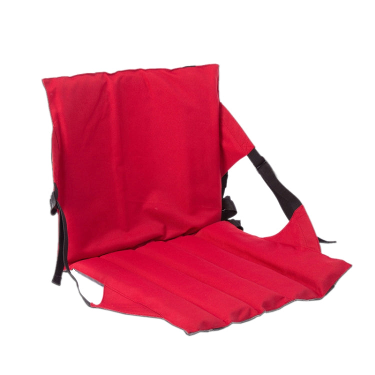 เบาะนั่งพับกลางแจ้งพร้อมพนักพิง ขนาด: 78*40*2ซม, CLS Folding Stool(Red), Folding Seat(Black)