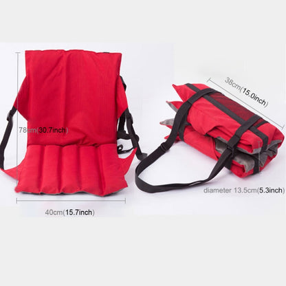 เบาะนั่งพับกลางแจ้งพร้อมพนักพิง ขนาด: 78*40*2ซม, CLS Folding Stool(Red), Folding Seat(Black)
