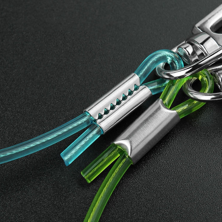 เชือกเส้นเล็ก TPU Spring Lanyard พวงกุญแจป้องกันการสูญหายกลางแจ้งอเนกประสงค์ ความยาว: 32 ซม, Anti-lost Keychain (Grey), Anti-lost Keychain (Green)