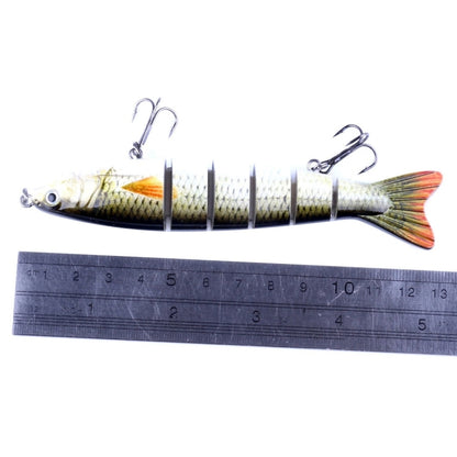 HENGJIA JM026 6 # 12.7cm 22g เหยื่อพลาสติกแข็งหลายส่วนเหยื่อตกปลาประดิษฐ์พร้อมตะขอแหลม, การจัดส่งสีแบบสุ่ม, JM026 6# 12.7cm