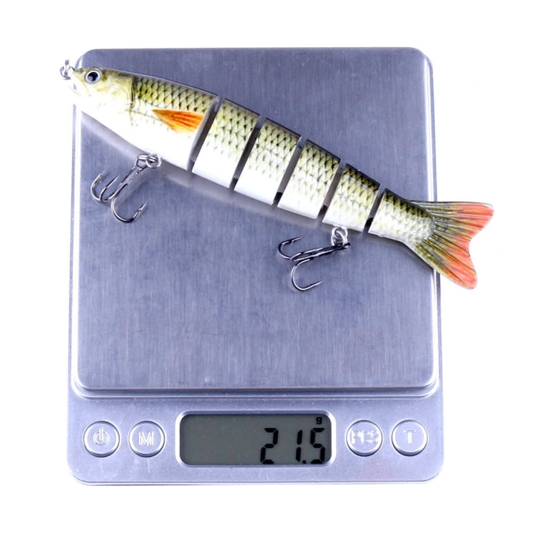 HENGJIA JM026 6 # 12.7cm 22g เหยื่อพลาสติกแข็งหลายส่วนเหยื่อตกปลาประดิษฐ์พร้อมตะขอแหลม, การจัดส่งสีแบบสุ่ม, JM026 6# 12.7cm