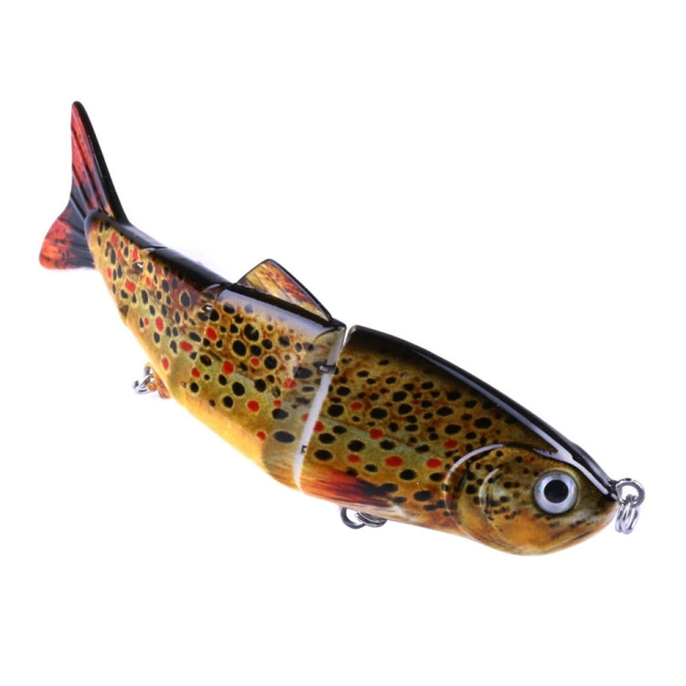 HENGJIA JM022-X 12cm 16.8g เหยื่อพลาสติกแข็งหลายส่วนเหยื่อตกปลาประดิษฐ์พร้อมตะขอแหลม, การจัดส่งสีแบบสุ่ม, JM022-X 12cm