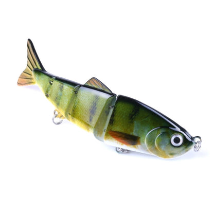 HENGJIA JM022-X 12cm 16.8g เหยื่อพลาสติกแข็งหลายส่วนเหยื่อตกปลาประดิษฐ์พร้อมตะขอแหลม, การจัดส่งสีแบบสุ่ม, JM022-X 12cm