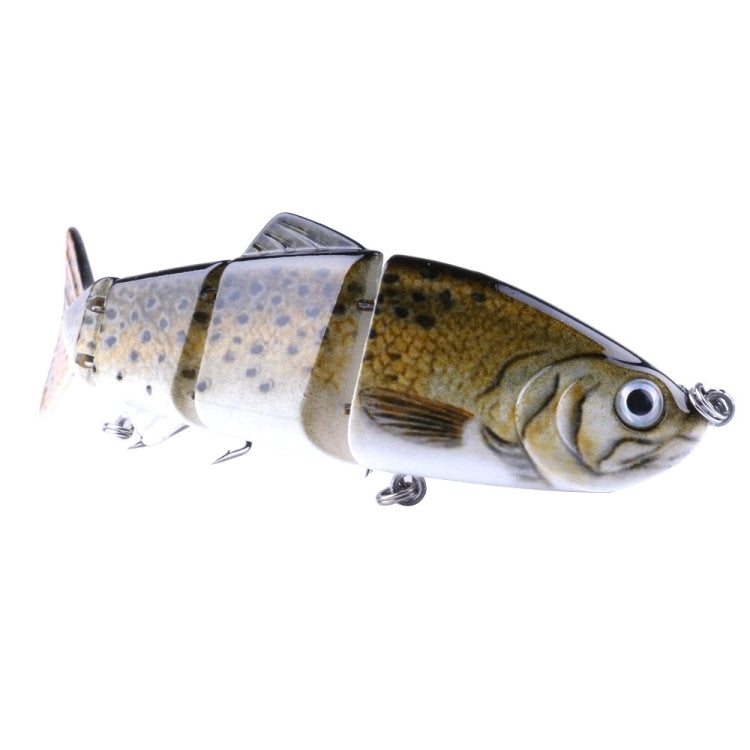 HENGJIA JM022-X 12cm 16.8g เหยื่อพลาสติกแข็งหลายส่วนเหยื่อตกปลาประดิษฐ์พร้อมตะขอแหลม, การจัดส่งสีแบบสุ่ม, JM022-X 12cm